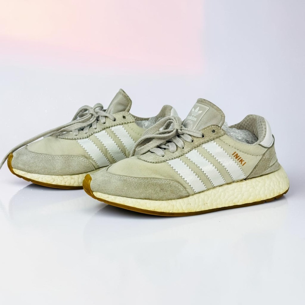 Adidas Iniki Runner W BY9093 Grey One Gum Size 6 Boost Suede Sneakers